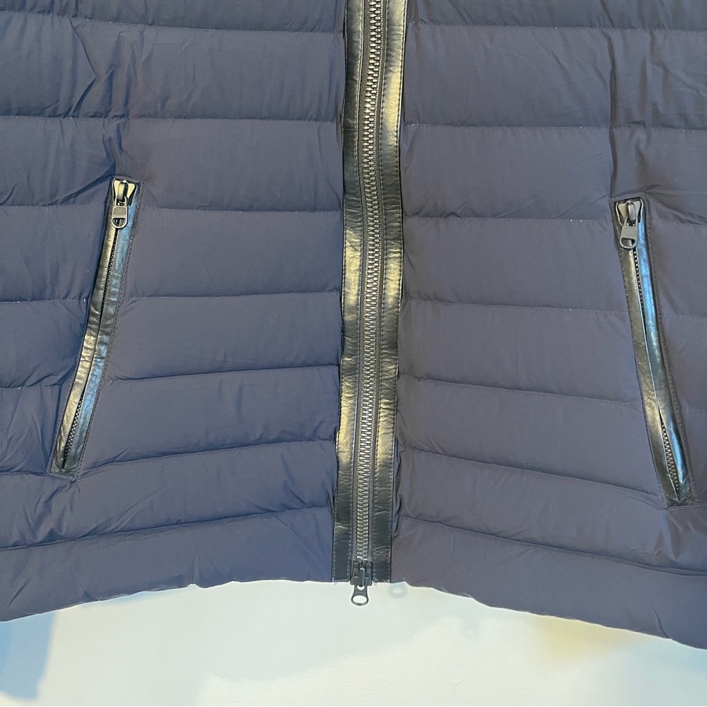 Mackage Mike Down Hooded Puffer Goose Down Jacket Size 42 - Navy Blue - Picture 5 of 14
